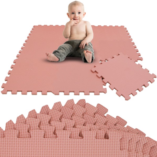 9 Teile Spielmatte Baby Puzzlematte - 30x30 Krabbelmatte Bodenmatte Kinderzimmer