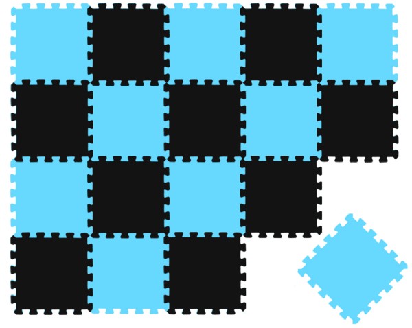 18 Teile Baby Kinder Puzzlematte ab Null - 30x30 Puzzle Spielmatte Krabbelmatte