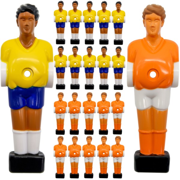 22 Tischkicker Figuren 13mm Niederlande Brasilien Tisch Fussball Kicker Figuren