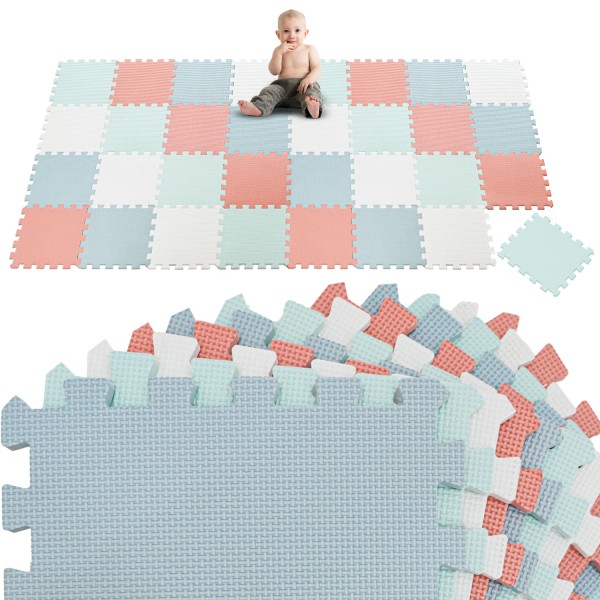 36 Teile Spielmatte Baby Puzzlematte 30x30 Krabbelmatte Bodenmatte Kinderzimmer