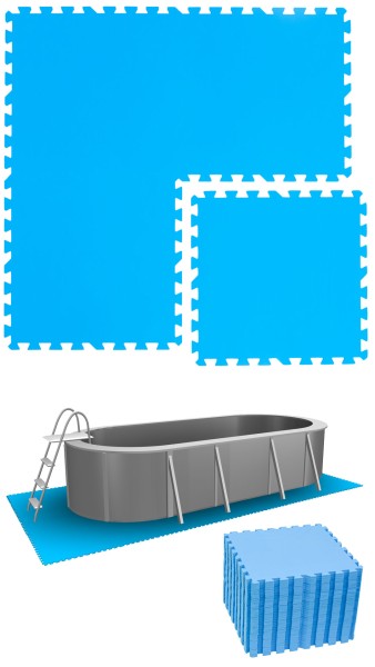 8,4 m² Poolunterlage - 36 EVA Matten 50x50 Pool Unterlage - Unterlegmatten Set