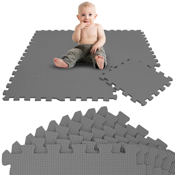 9 Teile Baby Kinder Puzzlematte ab Null - 30x30 Puzzle Spielmatte Krabbelmatte