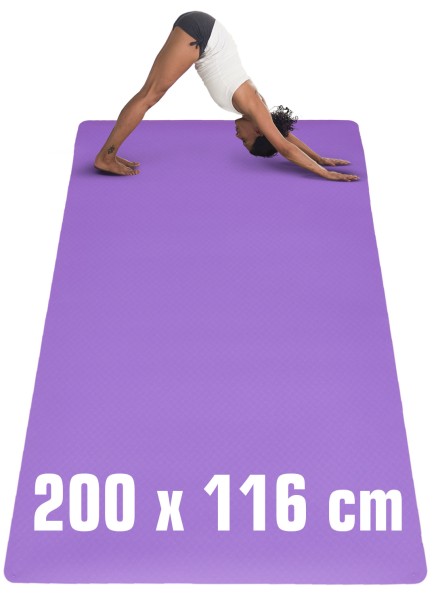 200x125 Yogamatte XXL 6mm TPE Fitnessmatte Rutschfest Yoga Fitness Sport Matte