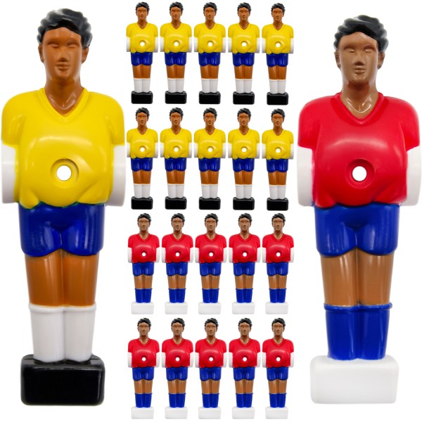 22 Tischkicker Figuren 13mm - Spanien Brasilien - Tisch Fussball Kicker Figuren
