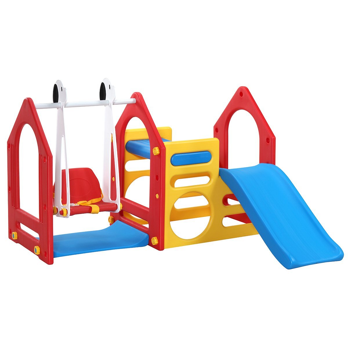 Kinder Spielplatz ab 1 Jahr 155x135 Garten Spielturm - Baby Rutsche mit  Schaukel | Spieltürme | Outdoor Spielzeug | Spielzeug